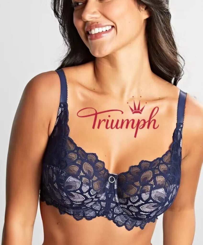 Triumph - Modrček s polno košarico in vezeno čipko (3 kosi)-SI