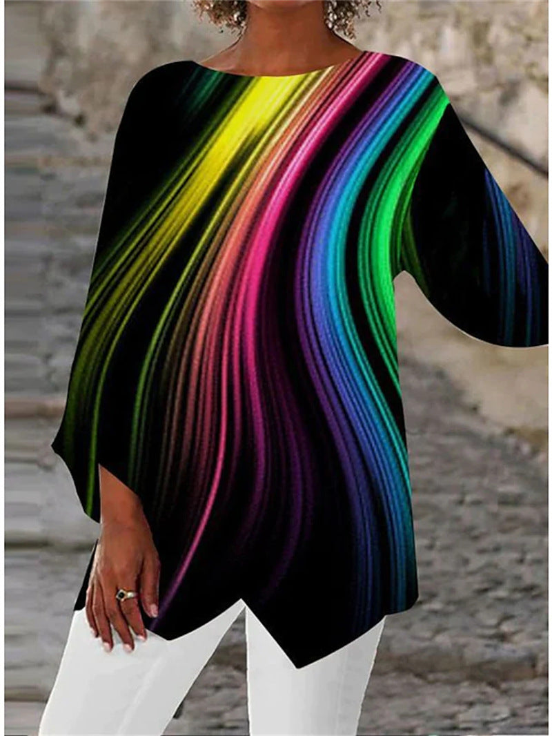 [S-5XL]Νέο πουκάμισο με στρόγγυλη λαιμόκοψη και μακριά μανίκια του 2025-GR