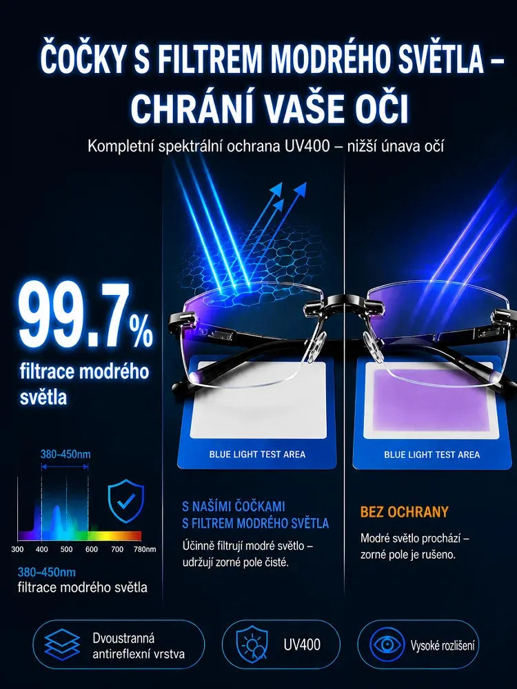 Ultra lehké diamantové bezerámové brýle-SK