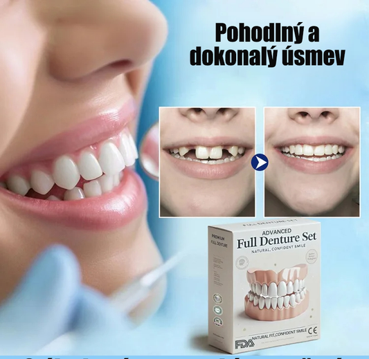 Sada silikónových zubných protéz