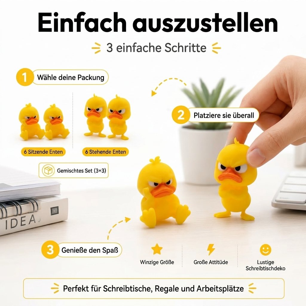 😠 Figurica jezne race za mizo – Dodajte svoji mizi pridih predrznosti! 🐥-SI