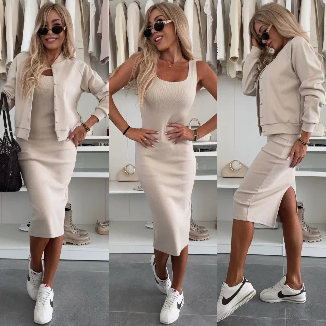 Γυναικείο casual βαμβακερό κοστούμι 2 σε 1-GR