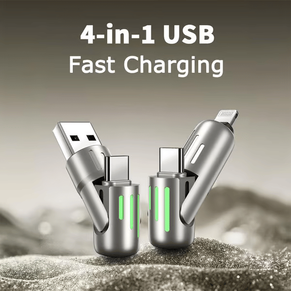 🔥4 v 1 USB polnilni kabel, hitro polnjenje⚡-GR 