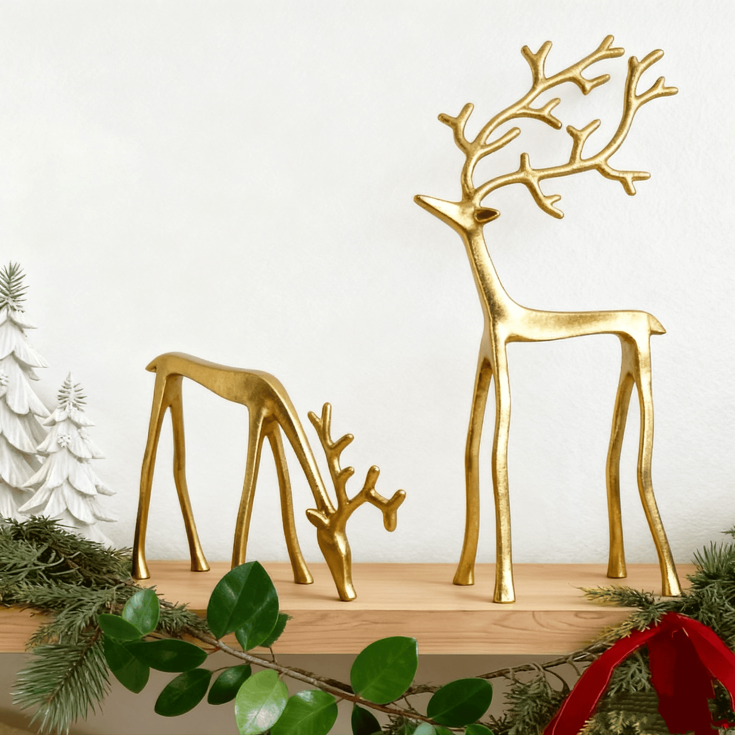 🎅 Éxito de ventas de Navidad 🦌 Figura de reno negro, decoración navideña-ES