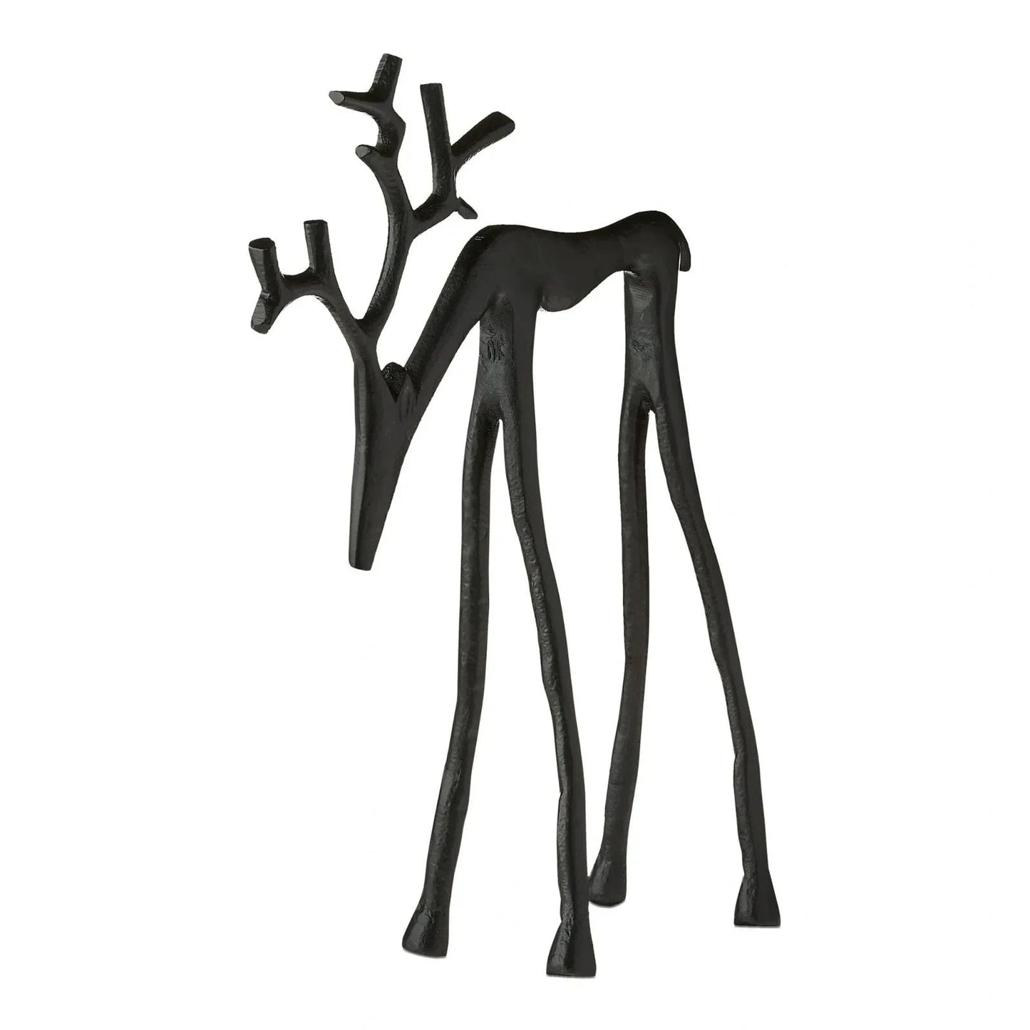 🎅 Éxito de ventas de Navidad 🦌 Figura de reno negro, decoración navideña-ES