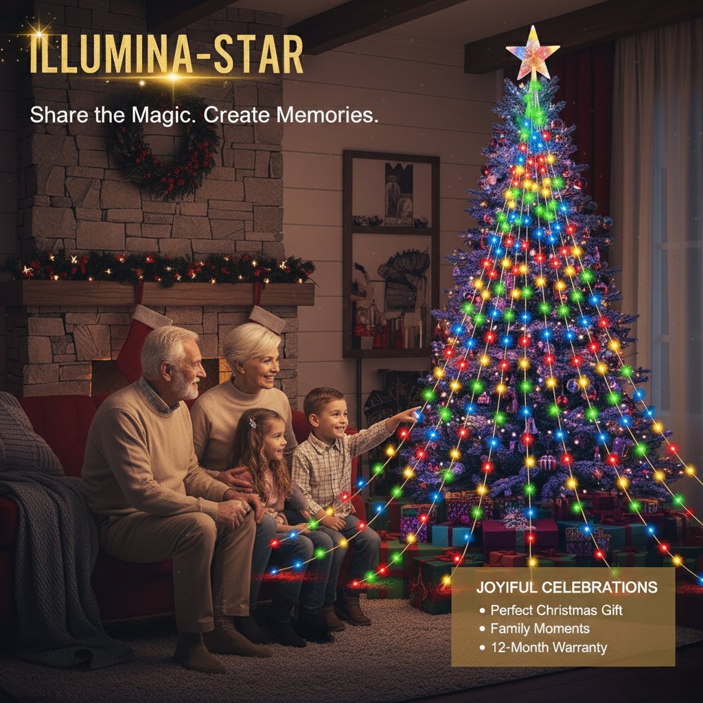 🎁Πρώιμη εορταστική προσφορά 50% ΕΚΠΤΩΣΗ🎄Χριστουγεννιάτικα φώτα Starlight Cascade-GR