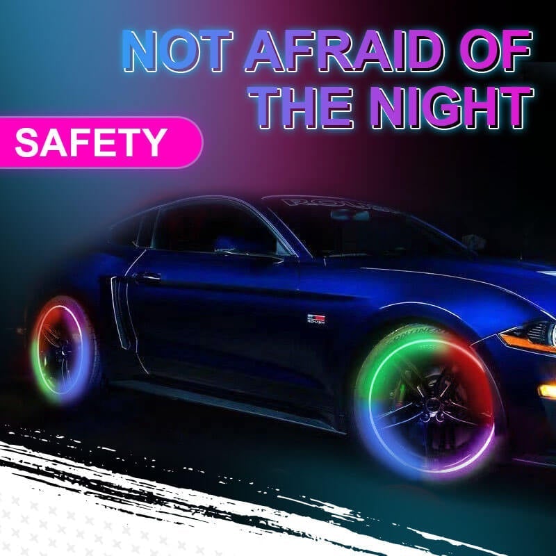 🌈 💡 Αδιάβροχα φώτα LED για τροχούς 【✨ 1+3 Δωρεάν】-GR