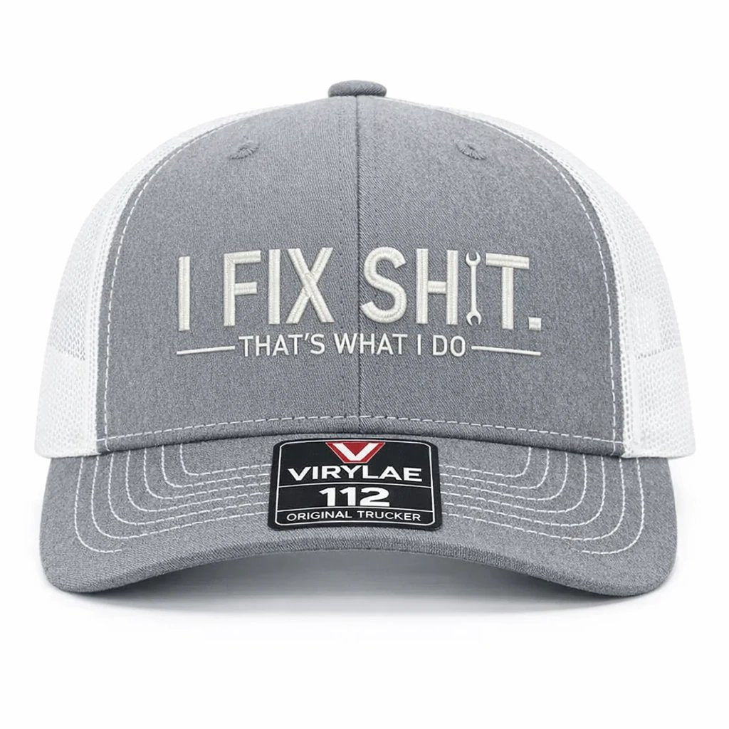 🛠️ „I Fix Shit Trucker“ kepurė – juokinga mechaniko ir taisytojo kepurė-LT