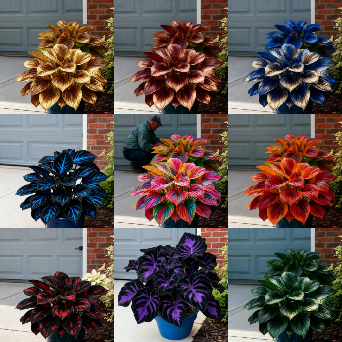 🌈🔥 Hoste z mavričnim plamenom v omejeni izdaji - redko večbarvno listje, ekskluzivno v naši trgovini 🌸-SI