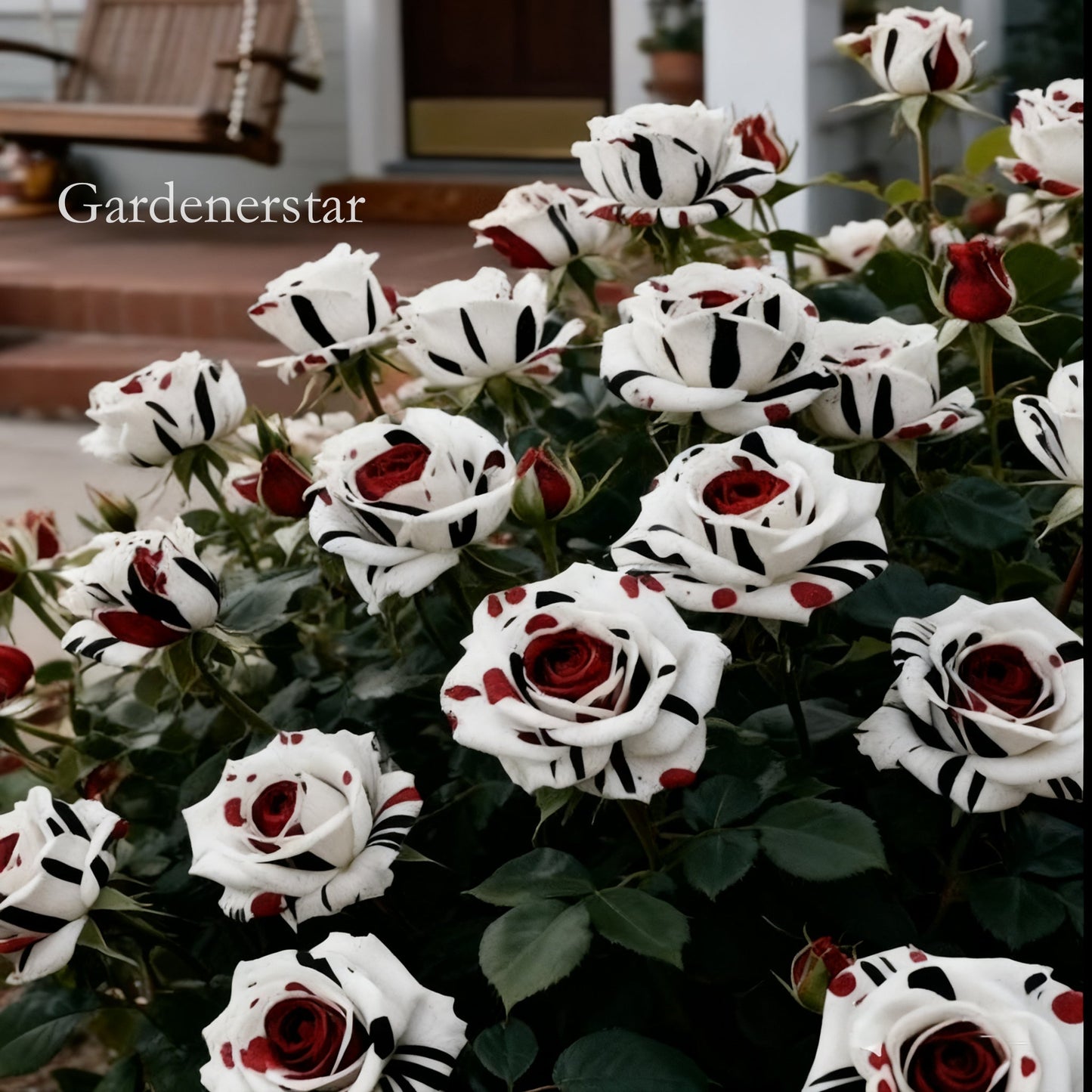 Una rara rosa roja, blanca y negra: Rosa de Fuego y Nieve-ES