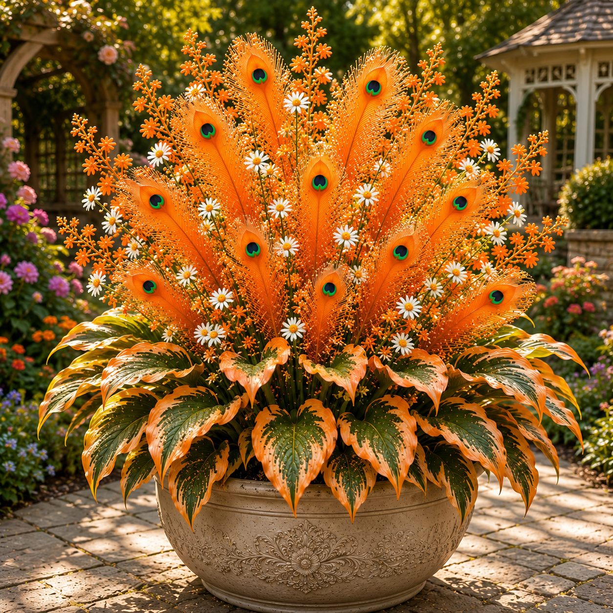 🔥 Sutaupykite 50 %🦚Peacock Flame Hosta svogūnėliai – vešlūs pavėsį mėgstantys augalai sodui ir namams-LT