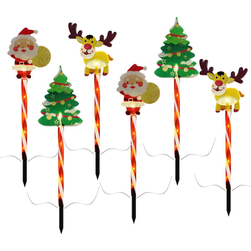 🎄🎁6 judančių kalėdinių lempučių pakuotė-LT