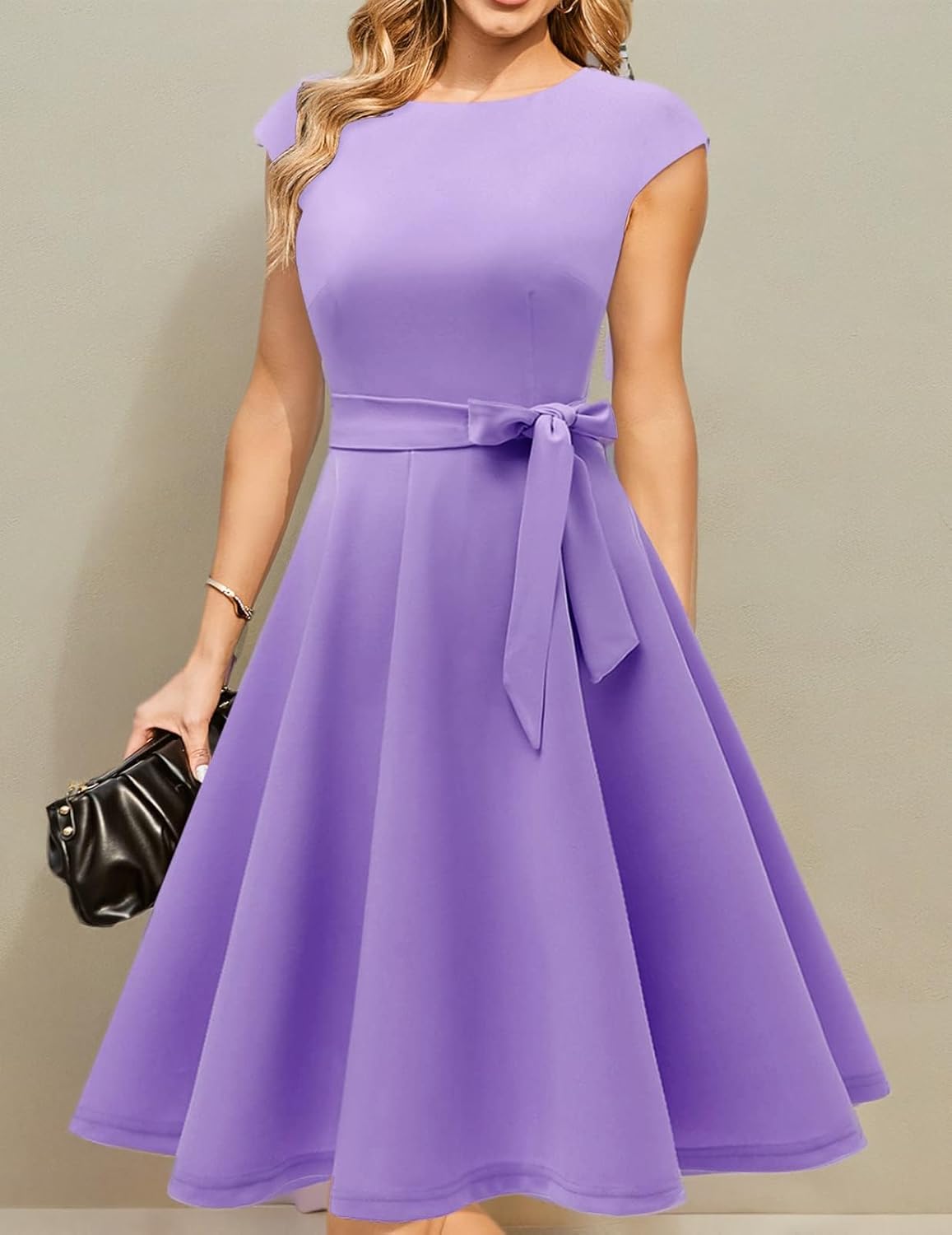 Vestidos de cóctel DRESSTELLS para mujer, vestidos de novia formales, vestidos de fiesta modestos para recepción en la iglesia en 2025-ES