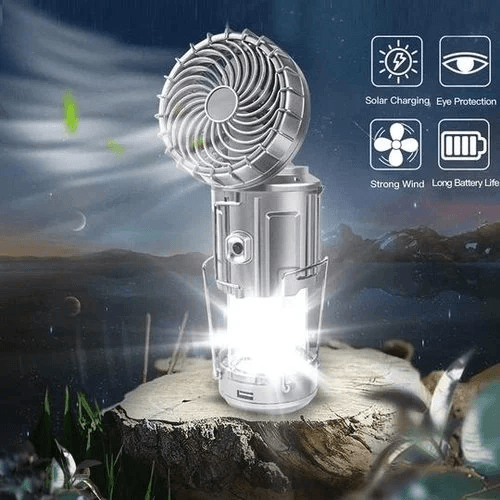 🔥2025 καυτές εκπτώσεις🔥🌿Φορητό LED φωτιστικό κάμπινγκ με ανεμιστήρα-GR