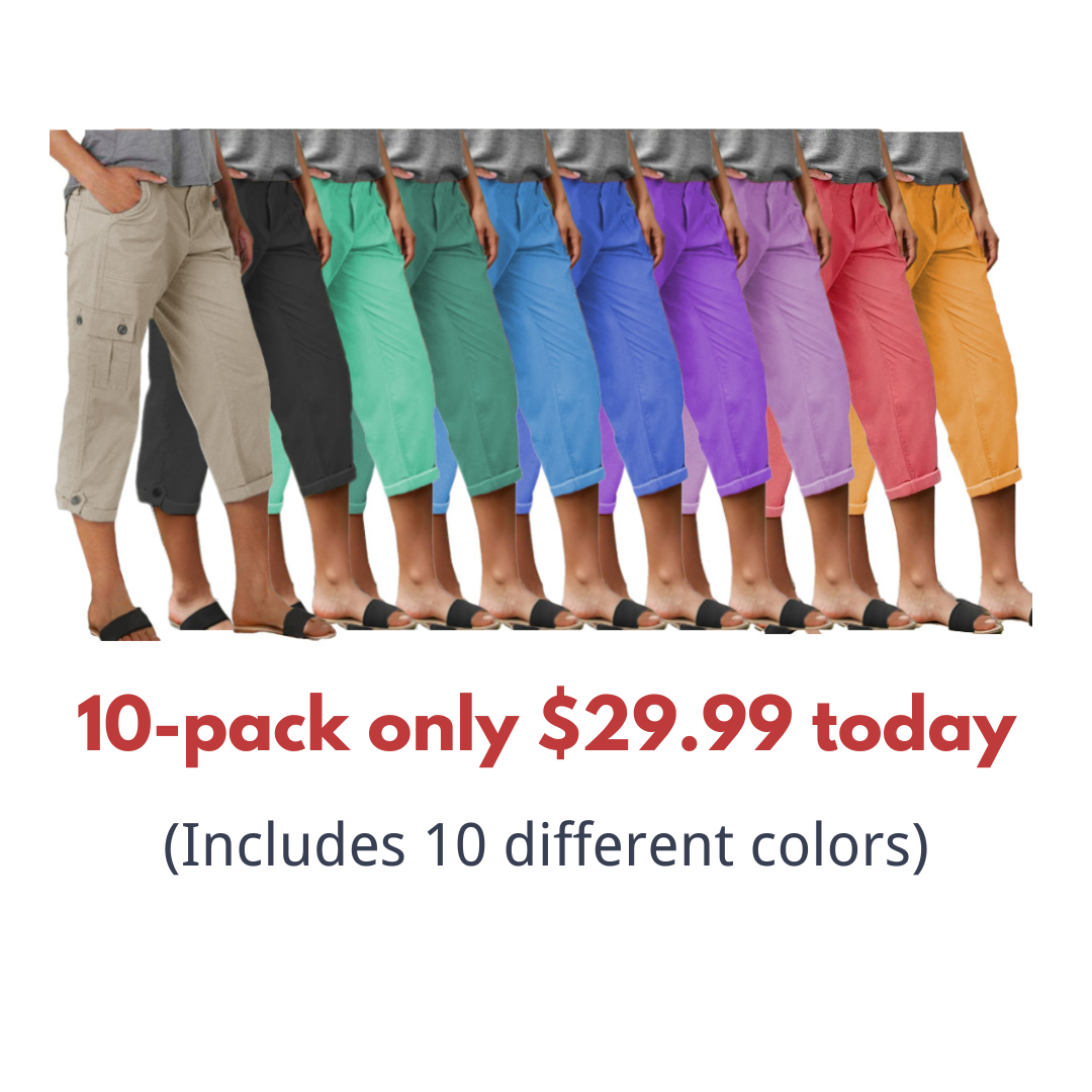 Παντελόνι κάπρι με τσέπες και ψηλή μέση, πιέτες στο κάτω μέρος και αρκετές τσέπες-GR