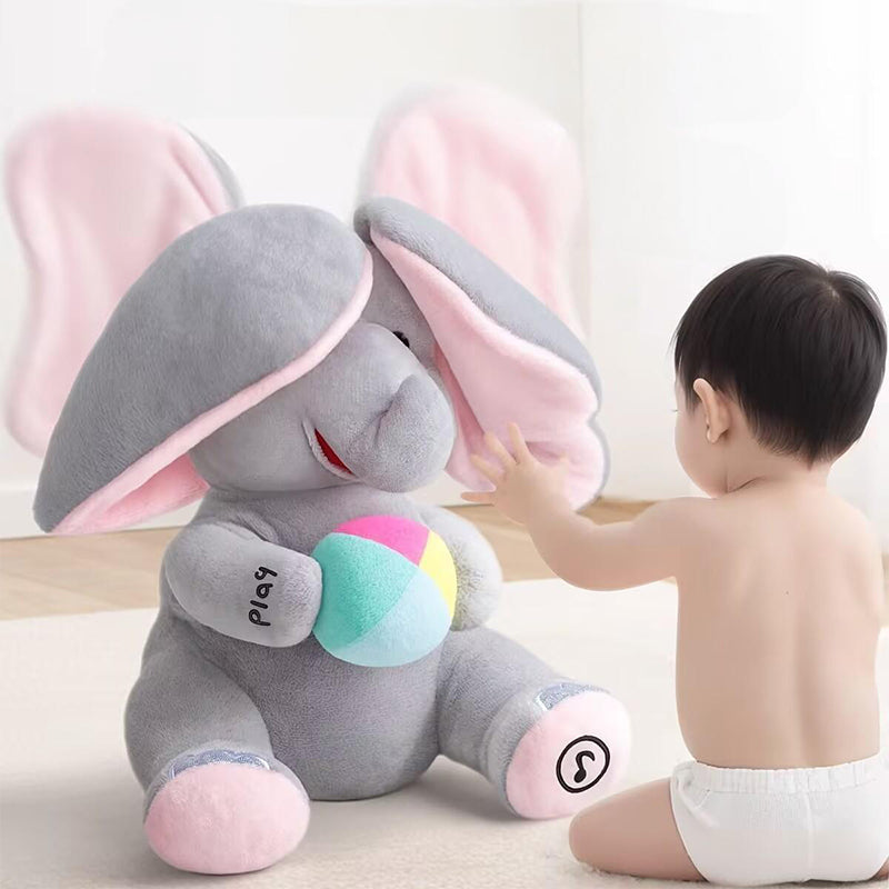 🎁🐘 Prikupna plišasta igrača slon za igranje skrivalnic-SI