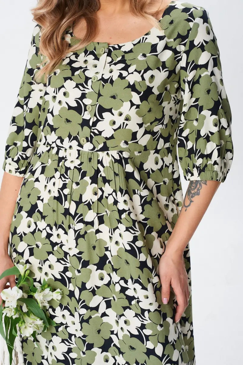 [S-5XL] Φόρεμα από βαμβάκι σε φαρδύ μέγεθος | Άνετο, ευάερο, ιδανικό για το καλοκαίρι-GR