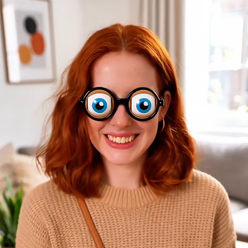 🔥Oferta Navideña – ¡50% de Descuento! 🏆⚡ Oferta Flash💥 Gafas Divertidas con Ojos Guiñando el Ojo-ES
