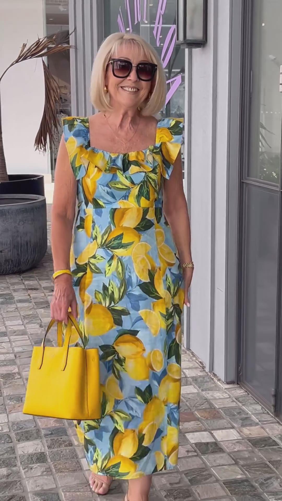 🍋Tunika kleita ar citrona apdruku-LV