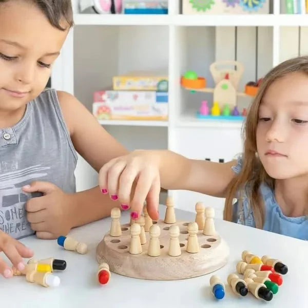 【👶Pagerinkite savo vaiko loginį mąstymą ir stiprinkite šeimos santykius】Mediniai atminties ir spalvinimo žaidimai vaikams ir suaugusiems-LT