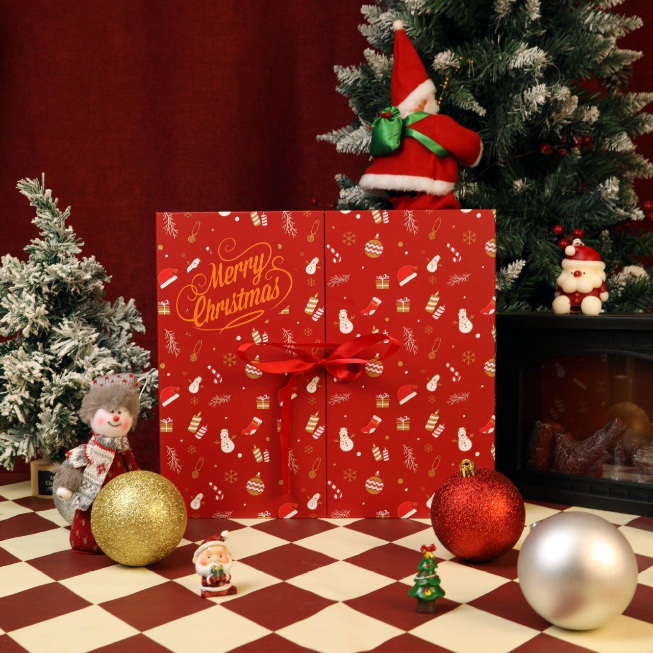 Ροζ μαρμάρινο ημερολόγιο Advent 2025, κουτί αντίστροφης μέτρησης 24 ημερών μέχρι τα Χριστούγεννα-GR