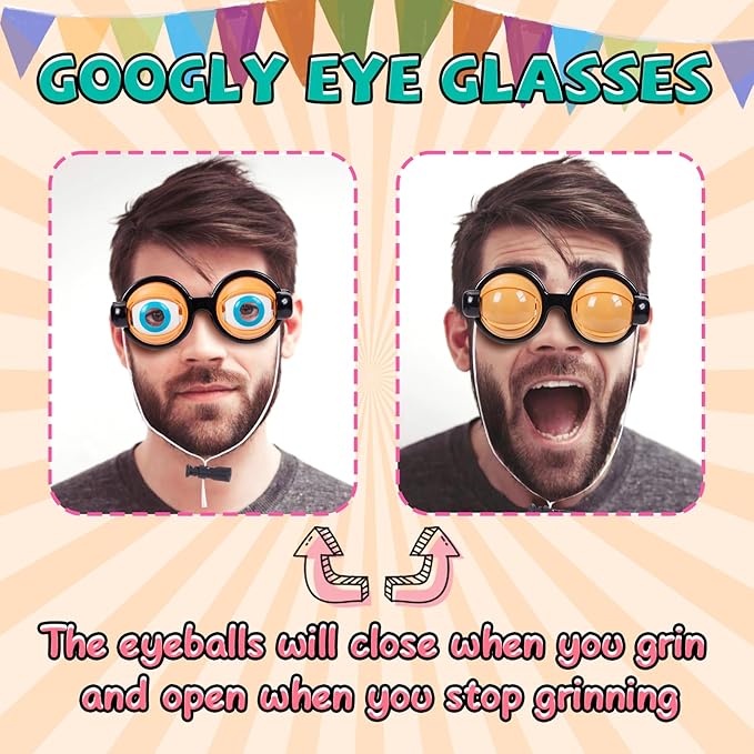 🔥Oferta Navideña – ¡50% de Descuento! 🏆⚡ Oferta Flash💥 Gafas Divertidas con Ojos Guiñando el Ojo-ES