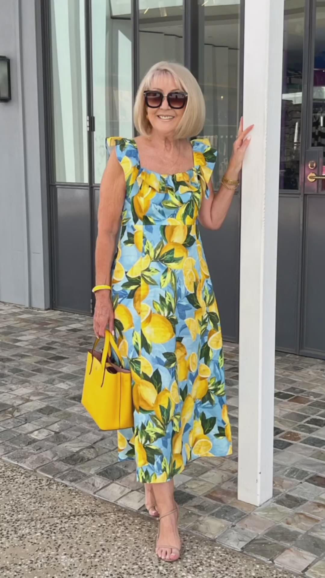 🍋Tunika kleita ar citrona apdruku-LV