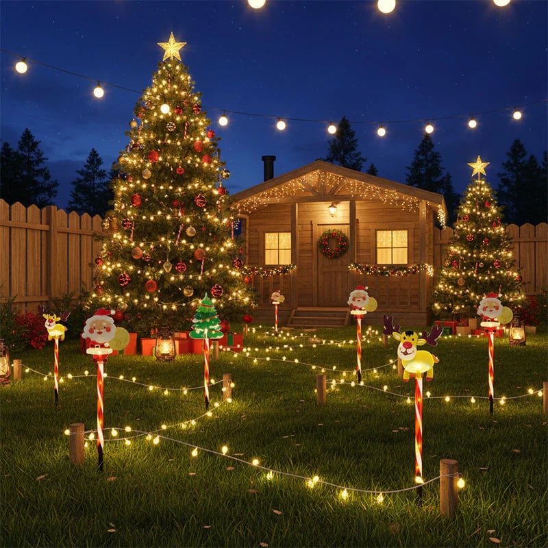 🎄🎁6 judančių kalėdinių lempučių pakuotė-LT