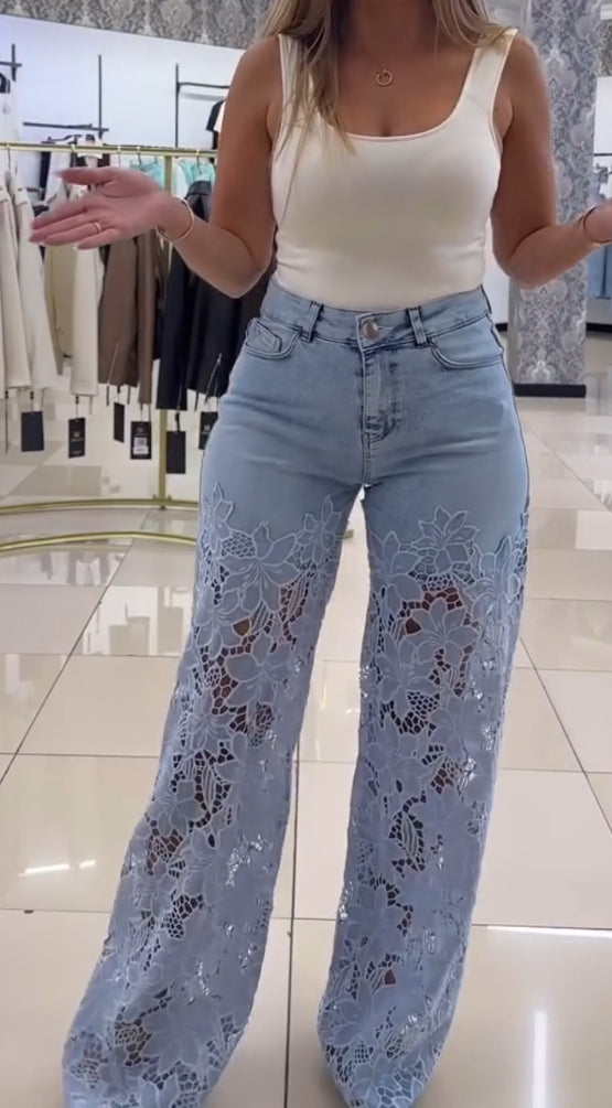 Moteriški eleganti nēriniuoti žinsai-LT 