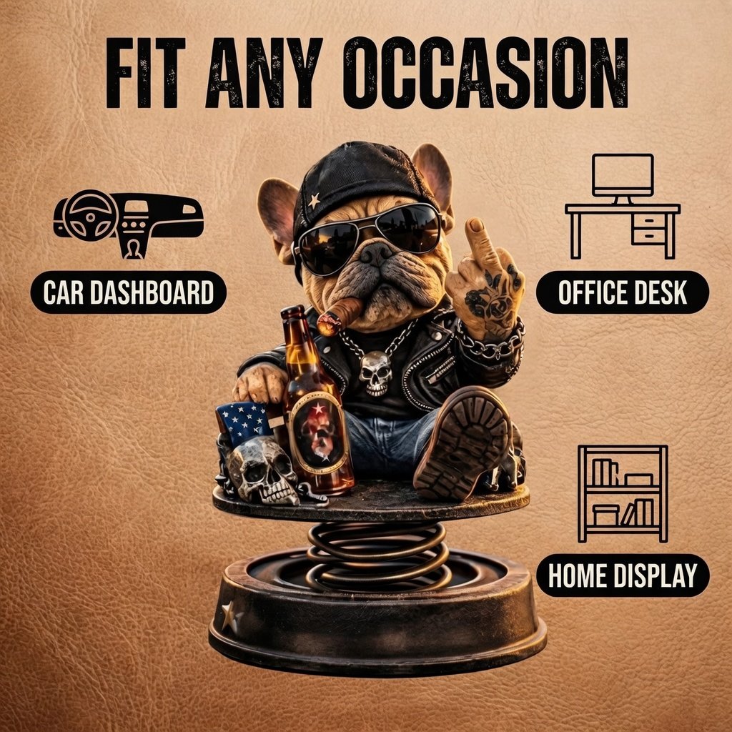 Niurzganti „per sena, kad rūpintųsi“ bobblehead – smagi spyruoklinė automobilio prietaisų skydelio dekoracija-LT