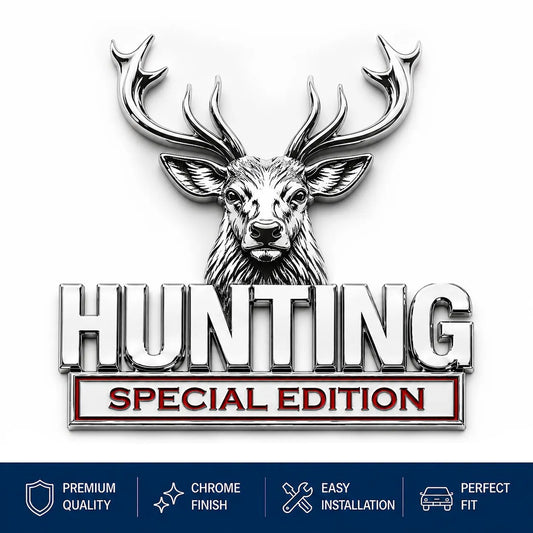 🦌 HUNTING Specijalno izdanje - 3D kromirani metalni amblem za vaš automobil-HR