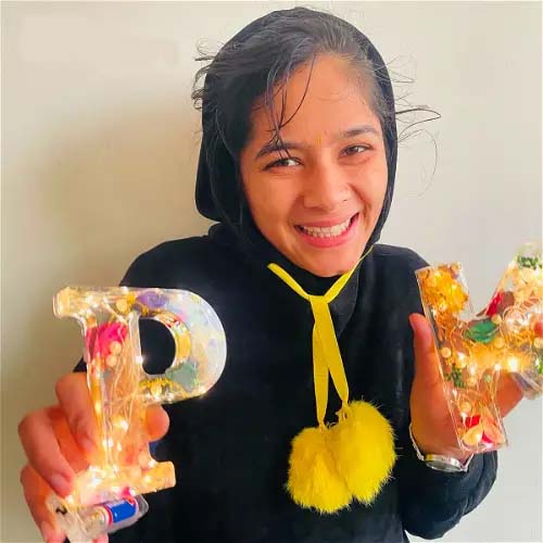 🌸Rankų darbo gėlių dervos naktinė lemputė-LT