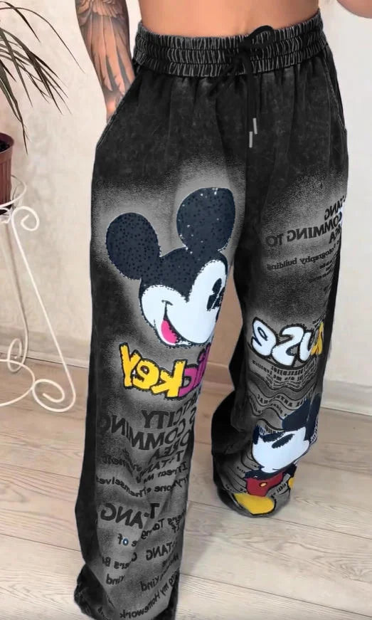 Μοντέρνο τζιν με φαρδιά μπατζάκια σε έντονο χρώμα του κεραμιδιού-GR