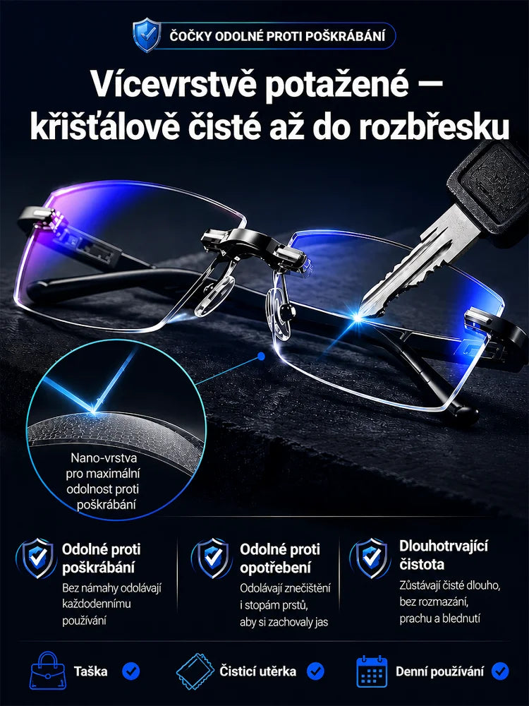 Ultra lehké diamantové bezerámové brýle-SK