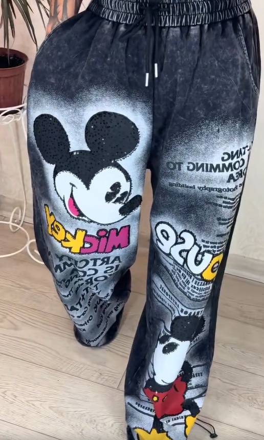 Μοντέρνο τζιν με φαρδιά μπατζάκια σε έντονο χρώμα του κεραμιδιού-GR