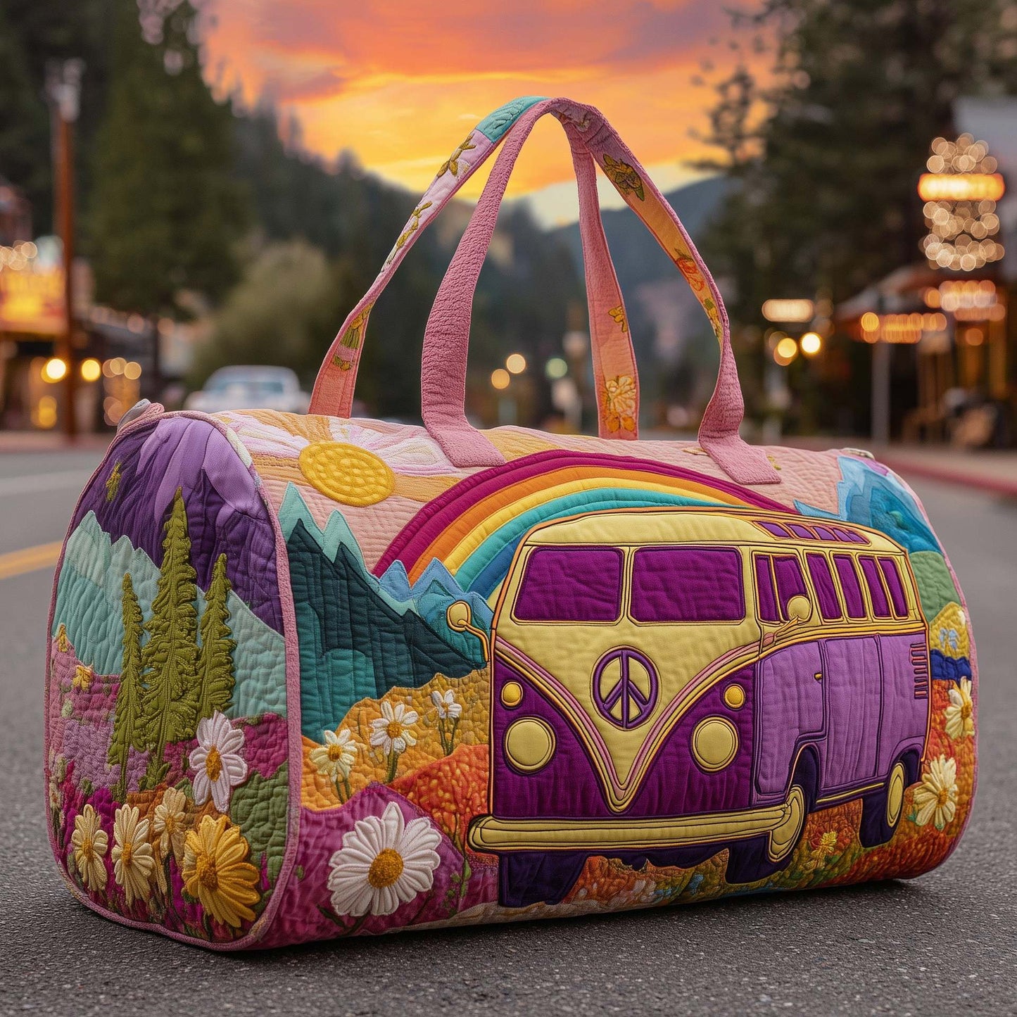 Prešita potovalna torba Hippie Van-SI