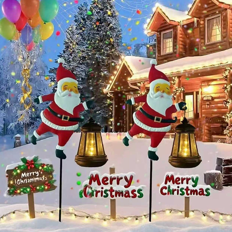 🎅 Božičkova solarna svetilka - Čarobna svetloba bo vaš vrt napolnila s prazničnim sijajem. ✨-SI