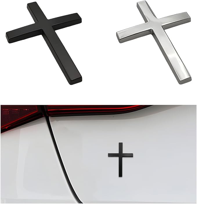 Pegatina de cruz de metal 3D para coche-ES