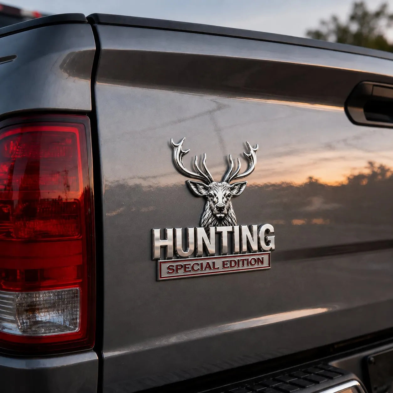 🦌 HUNTING Specijalno izdanje - 3D kromirani metalni amblem za vaš automobil-HR