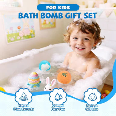 🔥🛁 Prirodne kugle za kupanje za djecu s mega mjehurićima i iznenađenjem unutra 🥚✨12 kom. [1 pakiranje]-HR