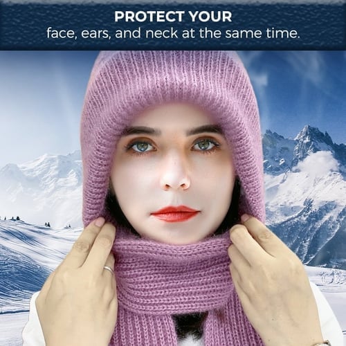 [Žiemos išpardavimas⛄] Išsami ausų apsauga, neperpučiama kepurė-šalikas✨-LT