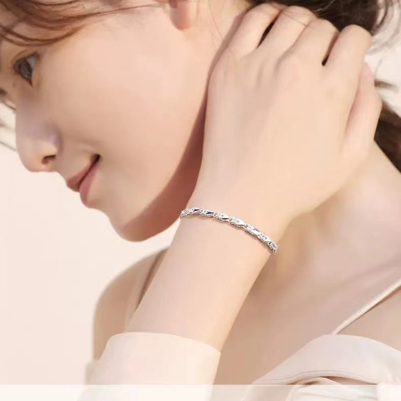 😀👉[Compra 1, llévate 2 gratis]💖🍀Pulsera de mujer de plata 925-ES