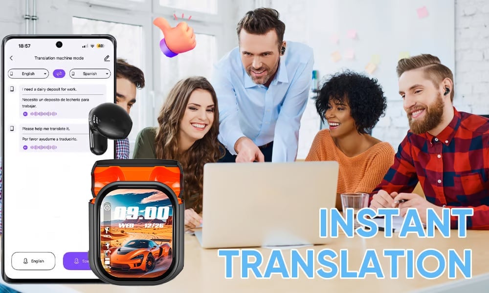 Vis dar susiduriate su kalbos barjerais? Daugiafunkcinės dirbtinio intelekto vertimo ausinės taupo jūsų laiką ir pinigus. Daugiau jokių nuobodžių vertimo programėlių.-LT