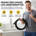 💧 Troslojno crijevo otporno na lomljenje – PVC i nehrđajući čelik. Univerzalni priključak, jednostavna ugradnja. Savršeno za intenzivno čišćenje! 🚿🔧-HR