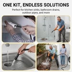 💧 Troslojno crijevo otporno na lomljenje – PVC i nehrđajući čelik. Univerzalni priključak, jednostavna ugradnja. Savršeno za intenzivno čišćenje! 🚿🔧-HR