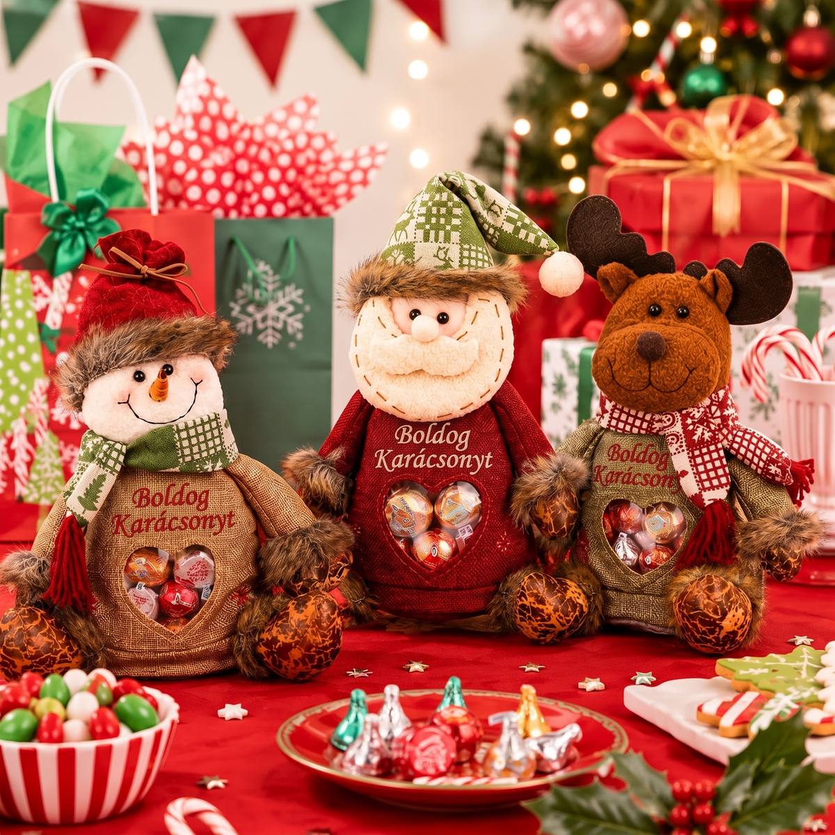 🎄🎁 49 % POPUSTA zadnji dan! Božične darilne vrečke z zadrgo – praznična embalaža 🎅✨-SI