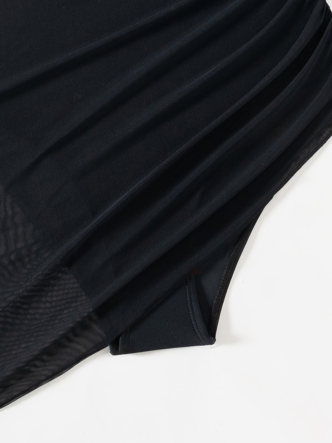 Liekninantis tinklinis „Sheer Sarong Wraps“ maudymosi kostiumėlis-LT 
