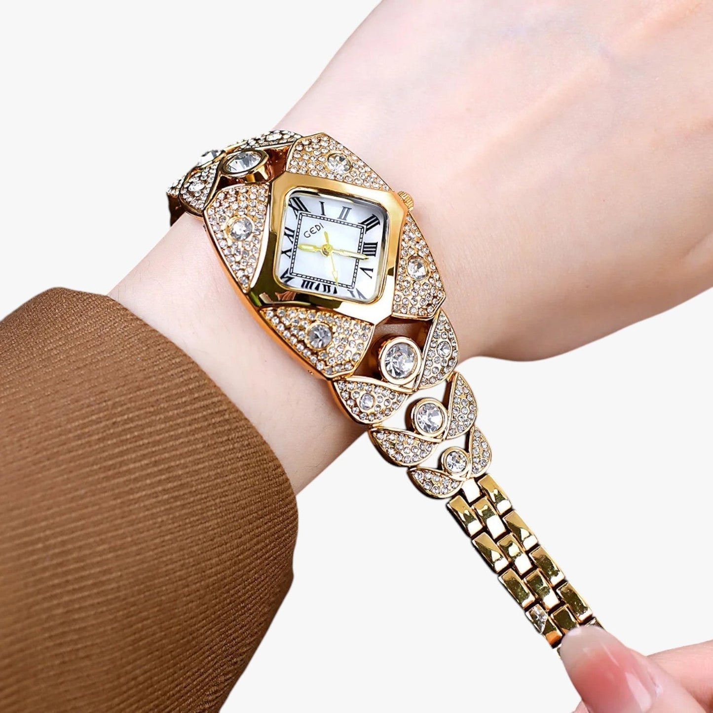 Callie | Dámske elegantné hodinky 2025 s ľahkým diamantovým puzdrom a vodeodolným dizajnom-SK