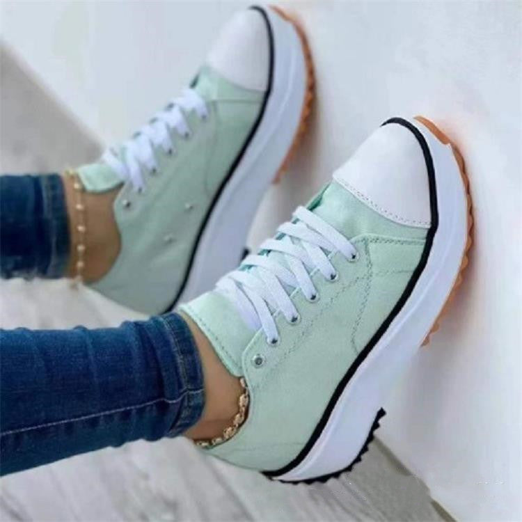 💝Ribotas ispardavimas su 50% NUOLAIDA🔥🔥Moteriški suvarstomi platforminiai sportbaciai su kulnais-LT