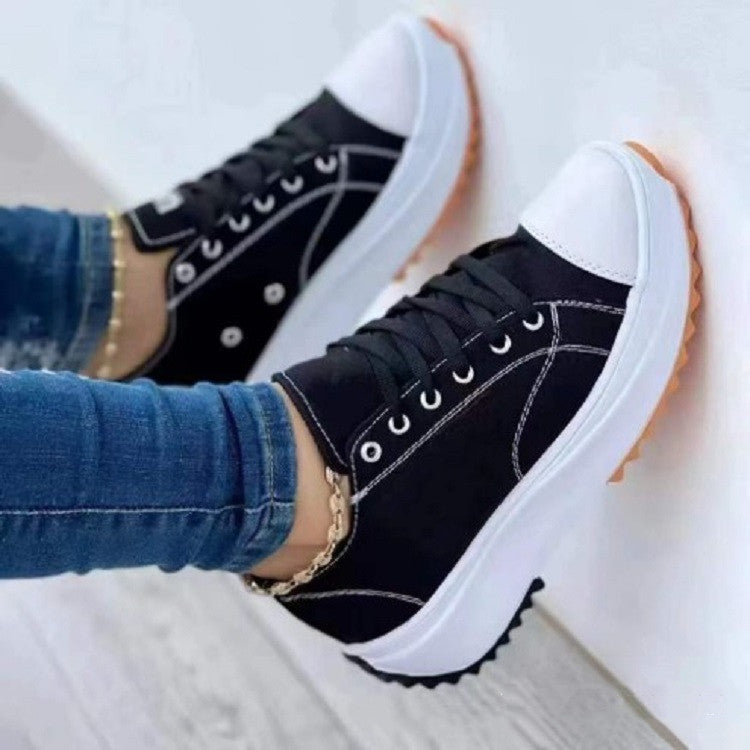 💝Ribotas ispardavimas su 50% NUOLAIDA🔥🔥Moteriški suvarstomi platforminiai sportbaciai su kulnais-LT